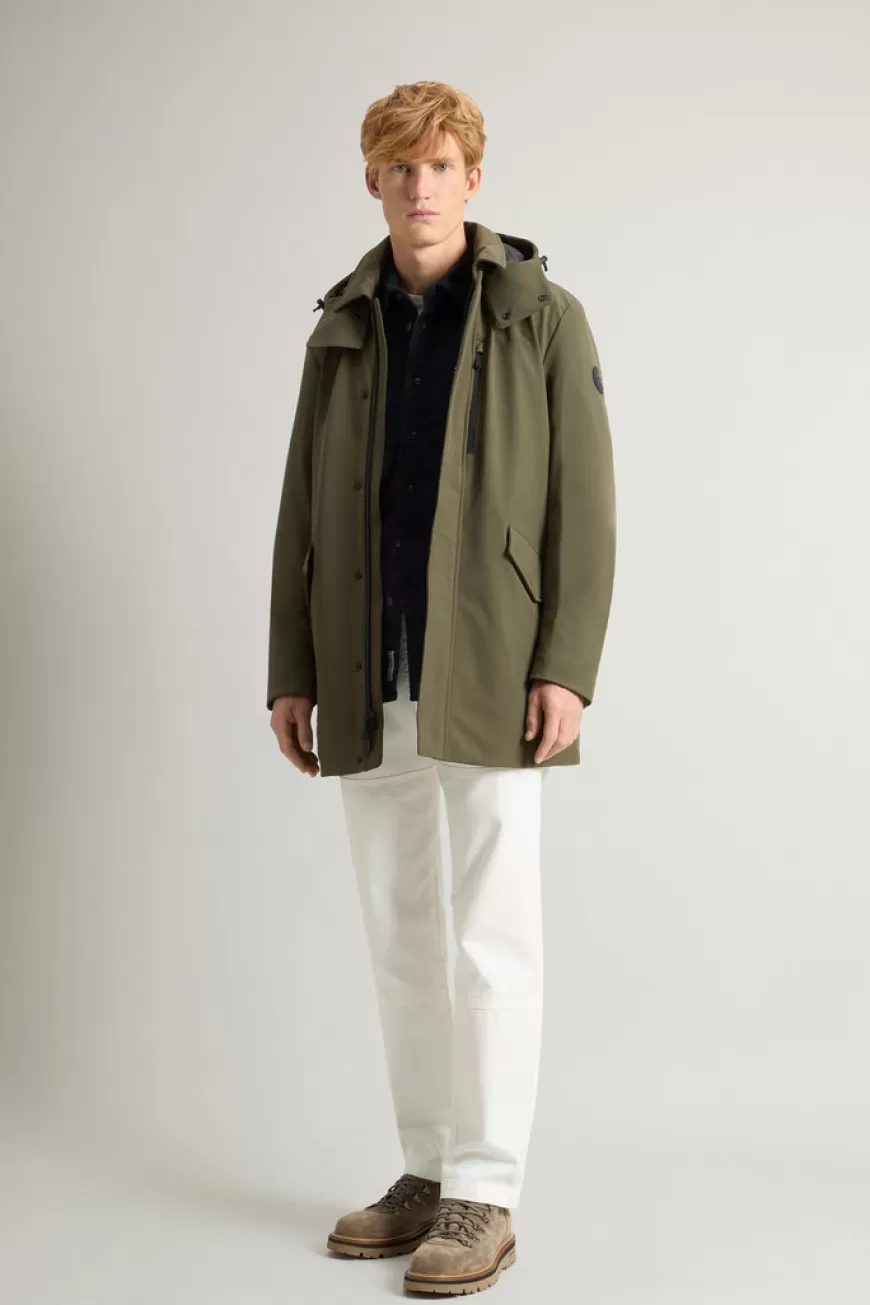 Barrow Mac Mantel aus Tech Softshell>Woolrich New