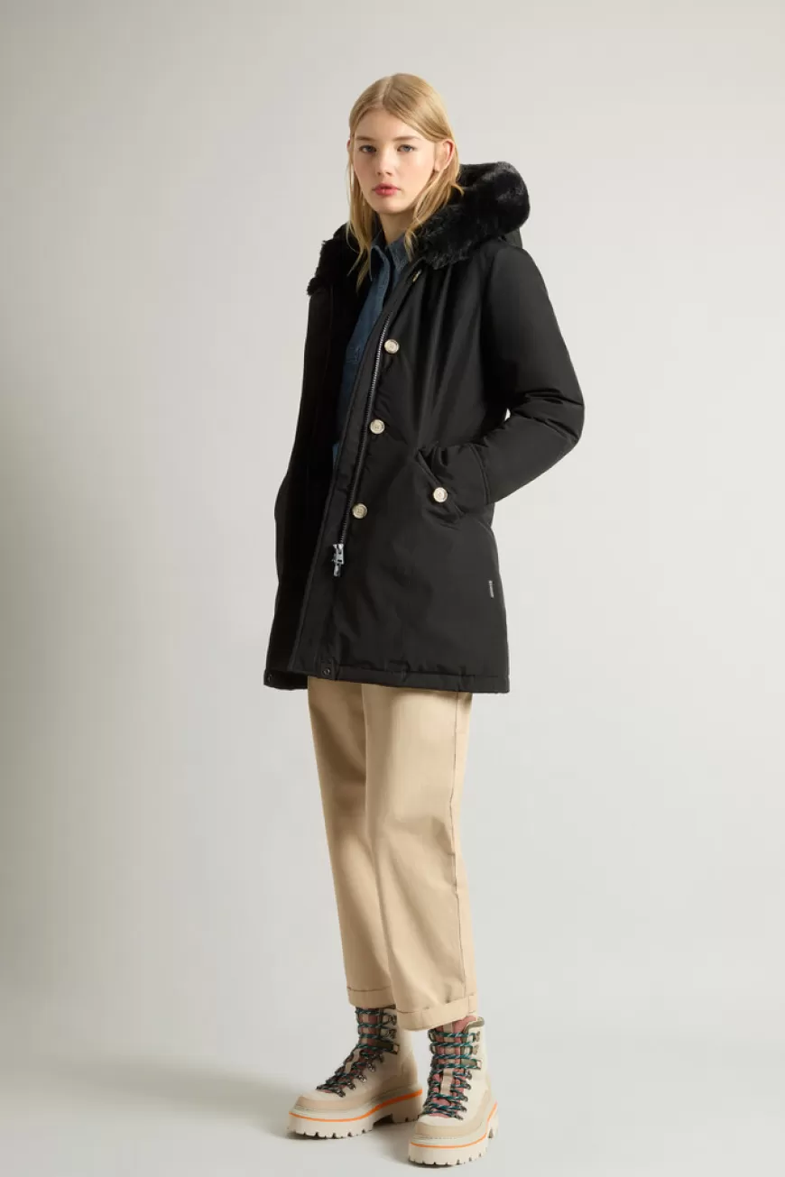 Beaker Parka mit Kunstpelz aus Ramar Cloth>Woolrich Online