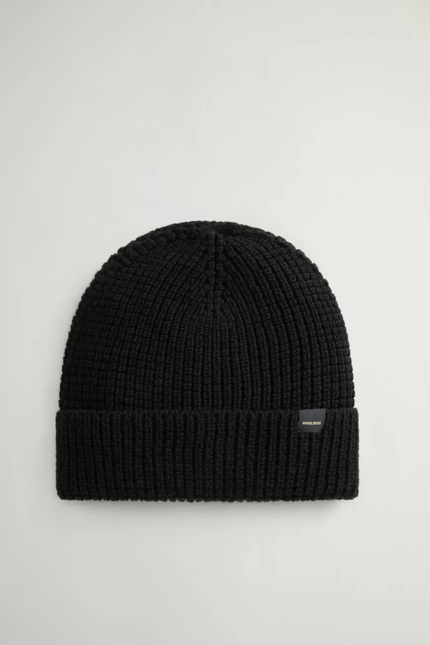 Beanie aus reiner Merino-Schurwolle aus Wabenstrick>Woolrich Flash Sale