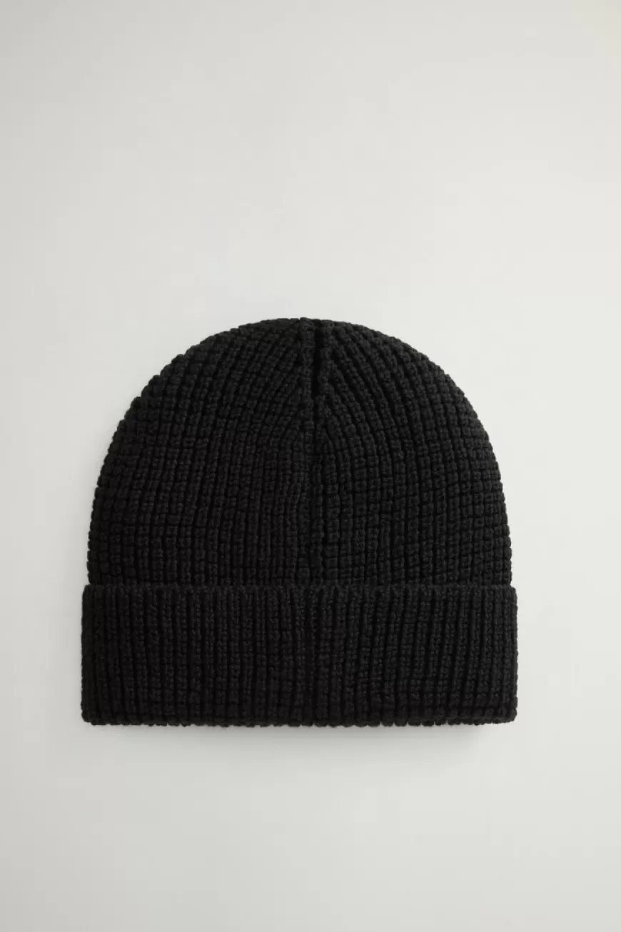 Beanie aus reiner Merino-Schurwolle aus Wabenstrick>Woolrich Flash Sale