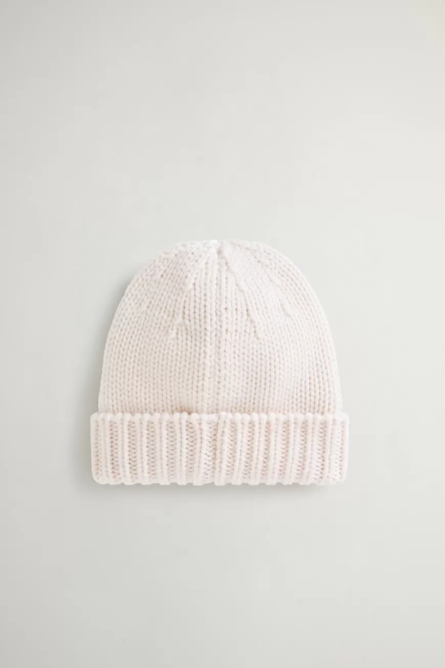 Beanie aus reiner Schurwolle für Jungen mit aufgesticktem Logo>Woolrich Sale