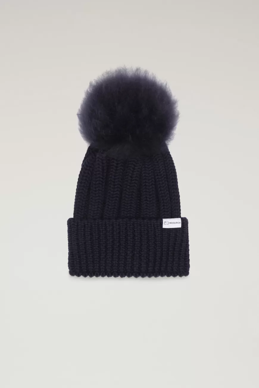 Beanie mit Bommeln aus Merinowoll-Mischgewebe für Mädchen>Woolrich Online