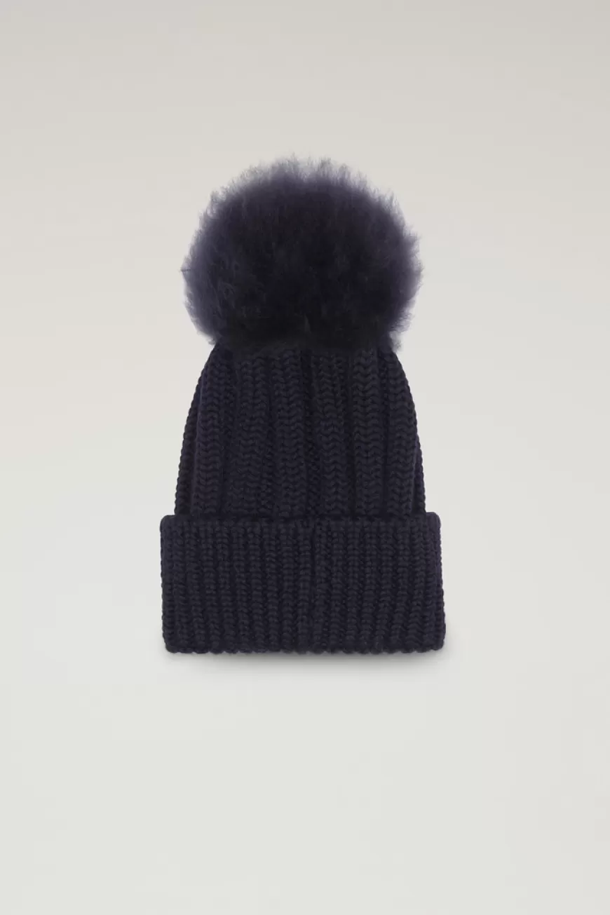 Beanie mit Bommeln aus Merinowoll-Mischgewebe für Mädchen>Woolrich Online