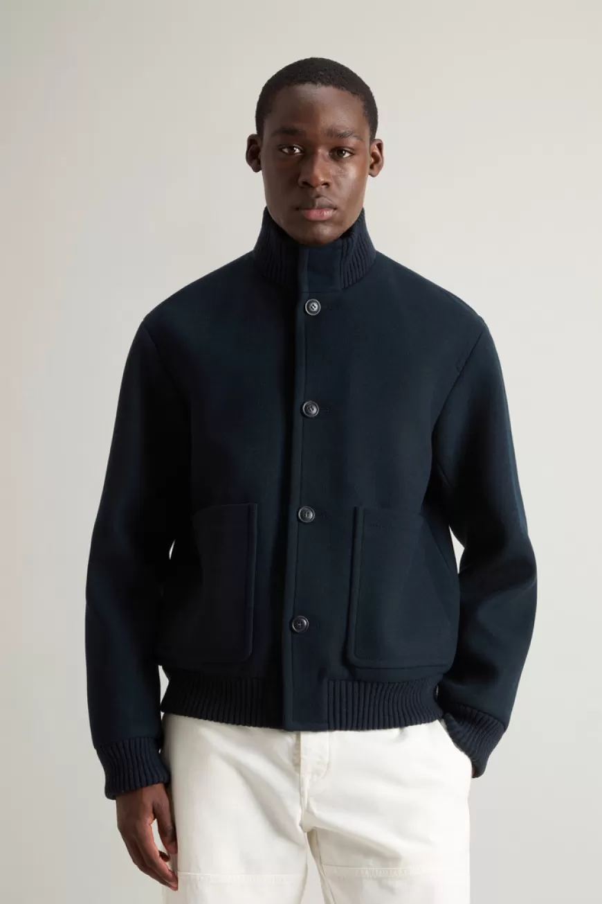 Bomberjacke aus Melton aus einer Schurwollmischung>Woolrich Best