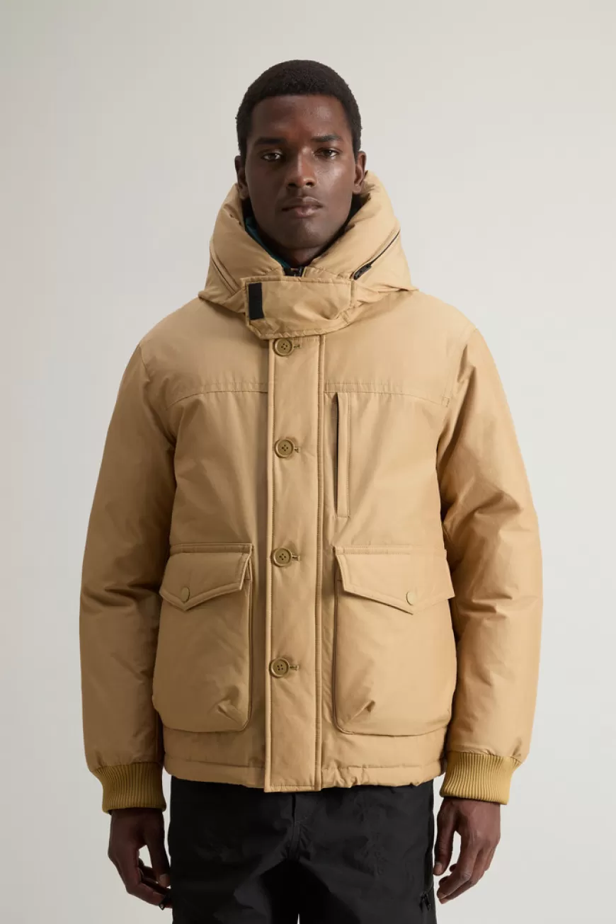 Bomberjacke aus Ramar Cloth mit Kapuze>Woolrich Discount