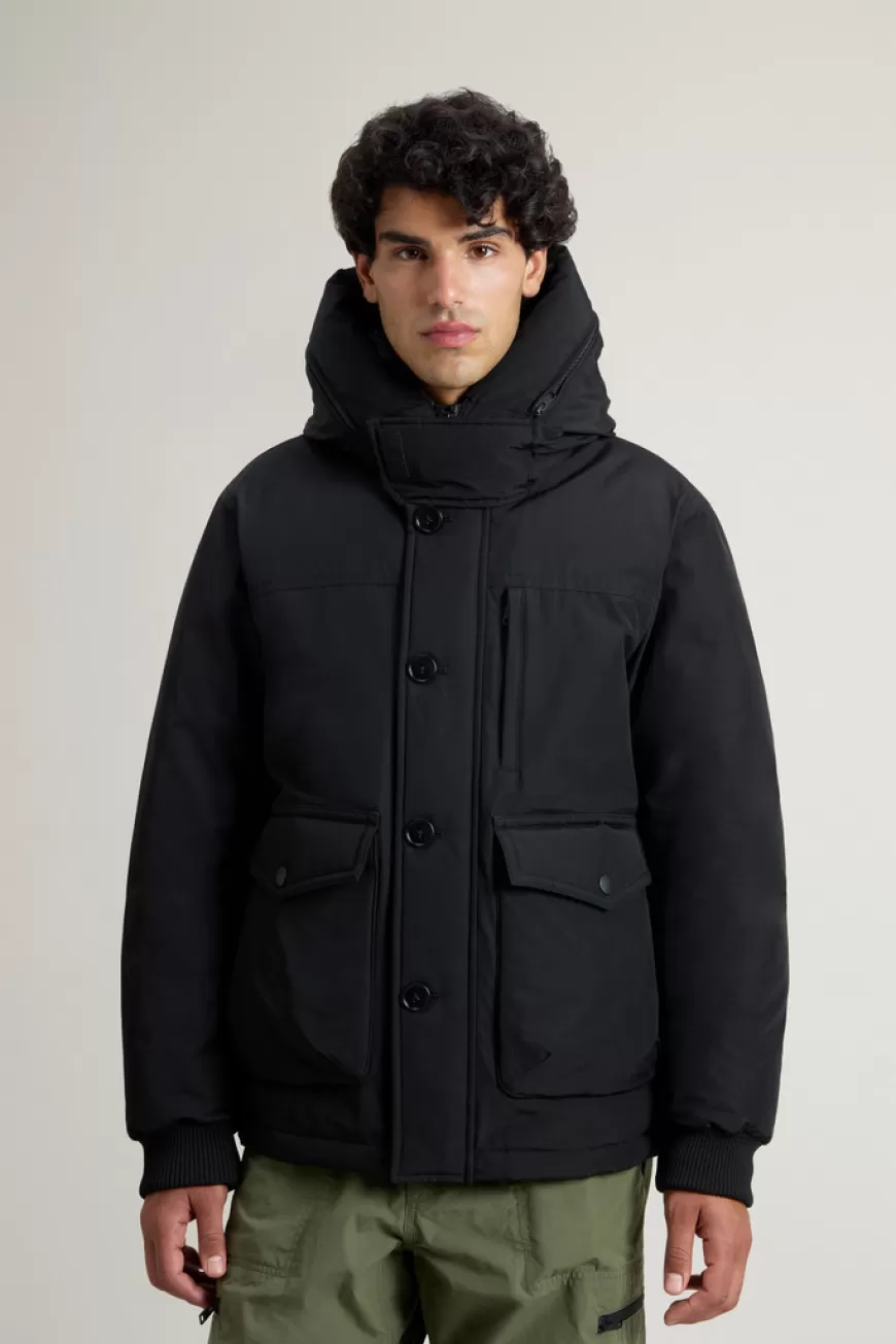 Bomberjacke aus Ramar Cloth mit Kapuze>Woolrich Cheap