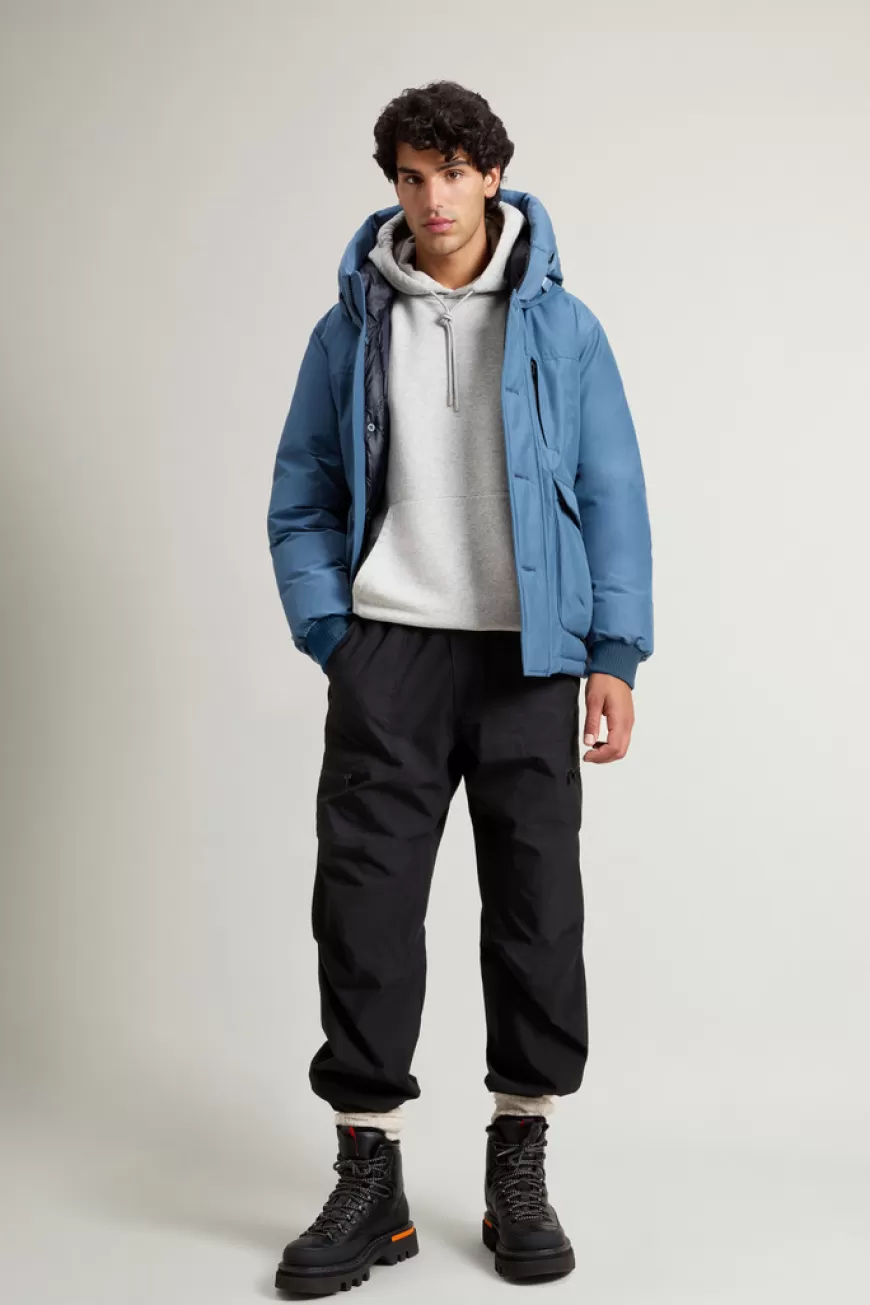 Bomberjacke aus Ramar Cloth mit Kapuze>Woolrich Store