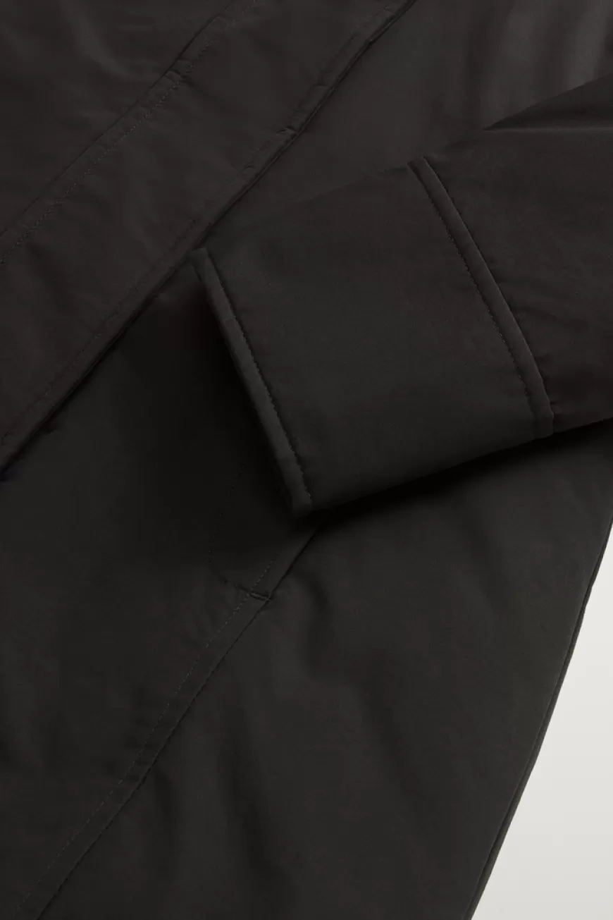 Boulder Parka mit Kapuze und abnehmbarem Pelzimitat-Besatz aus Ramar Cloth>Woolrich Fashion