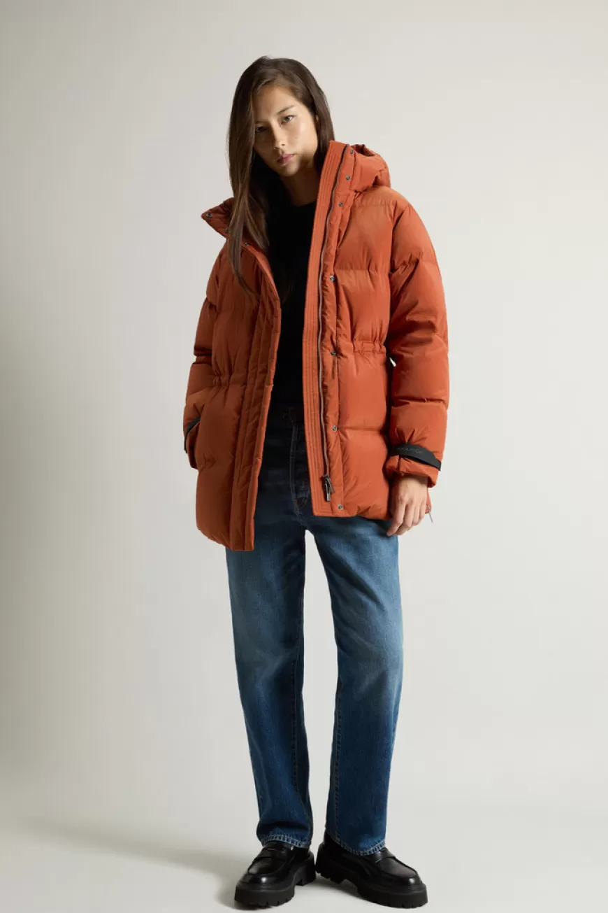 Daunenjacke Alsea aus Stretchnylon mit abnehmbarer Kapuze>Woolrich Outlet