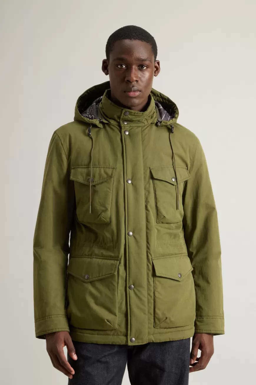 Field Jacke aus Mountain Cloth mit abnehmbarer Kapuze>Woolrich Hot