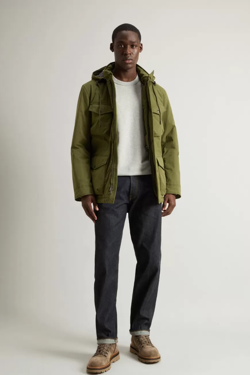 Field Jacke aus Mountain Cloth mit abnehmbarer Kapuze>Woolrich Hot