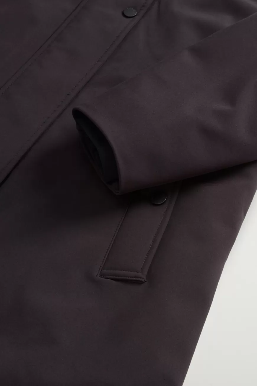 Firth Parka aus Tech Softshell mit abnehmbarem Kragen aus Pelzimitat>Woolrich Sale