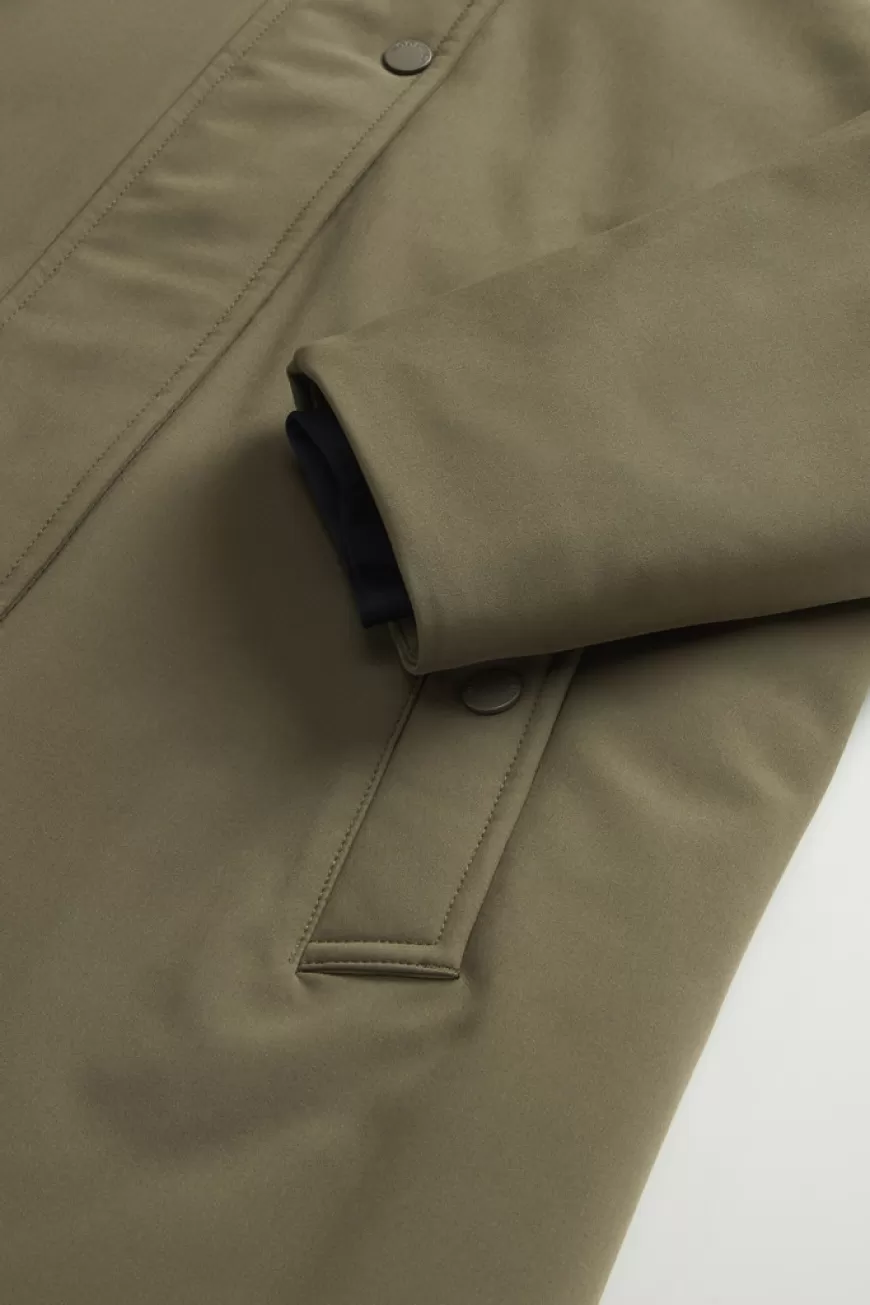 Firth Parka aus Tech Softshell mit abnehmbarem Kragen aus Pelzimitat>Woolrich Online
