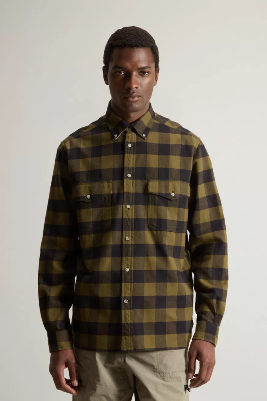 Flanell-Shirt mit Karomuster>Woolrich Clearance
