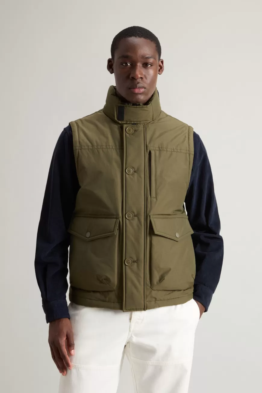 Gefütterte Weste aus Ramar Cloth>Woolrich Best
