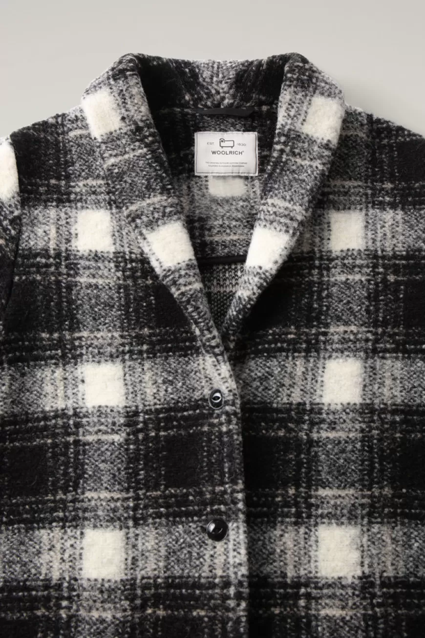Gentry-Mantel mit Karomuster aus Wollmischung>Woolrich Clearance