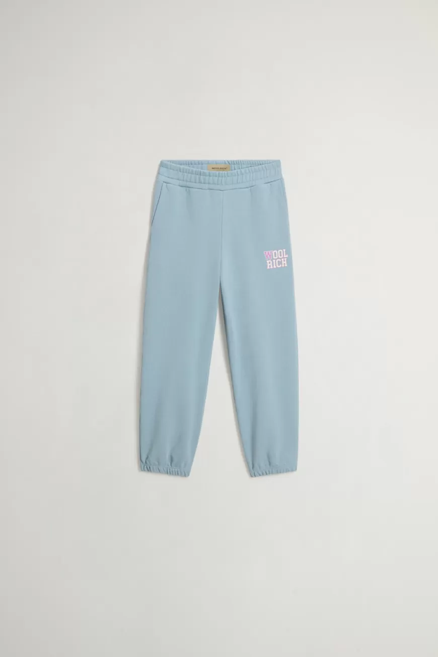 Hose aus gebürsteter reiner Baumwolle für Mädchen mit Logo>Woolrich Fashion