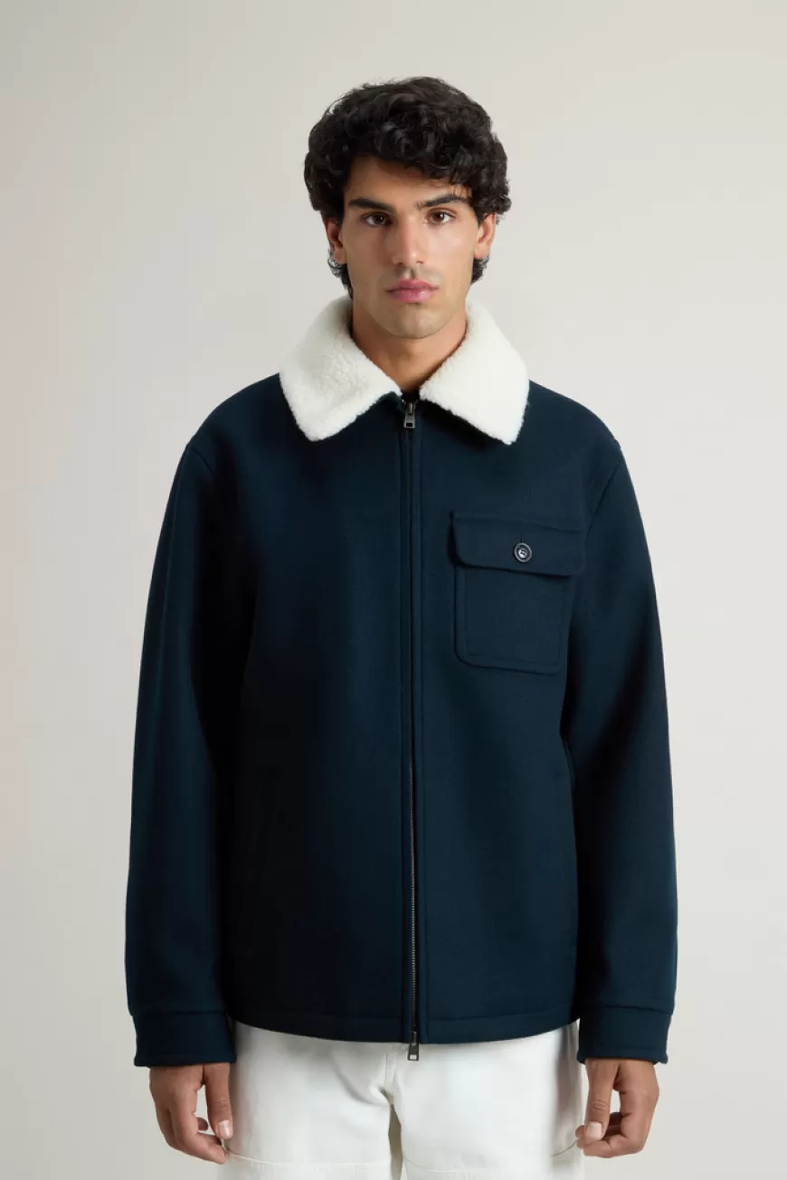 Jacke aus Melton aus einer Schurwollmischung>Woolrich Fashion