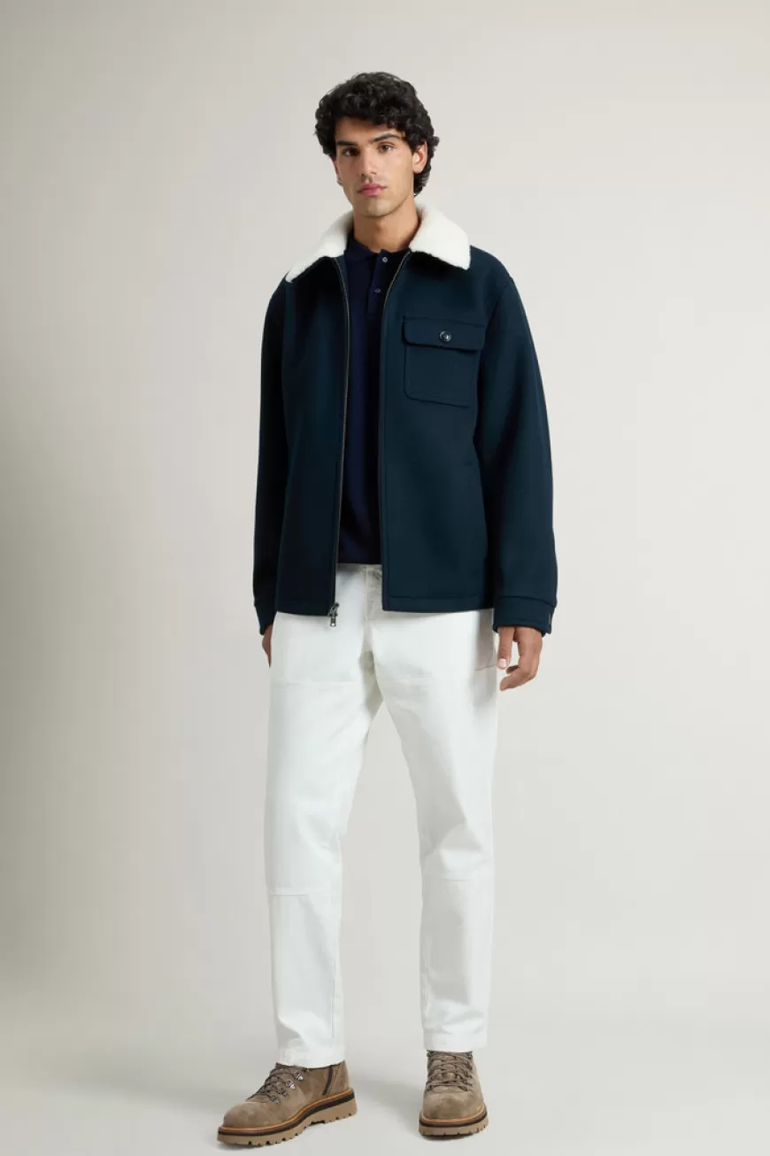 Jacke aus Melton aus einer Schurwollmischung>Woolrich Fashion