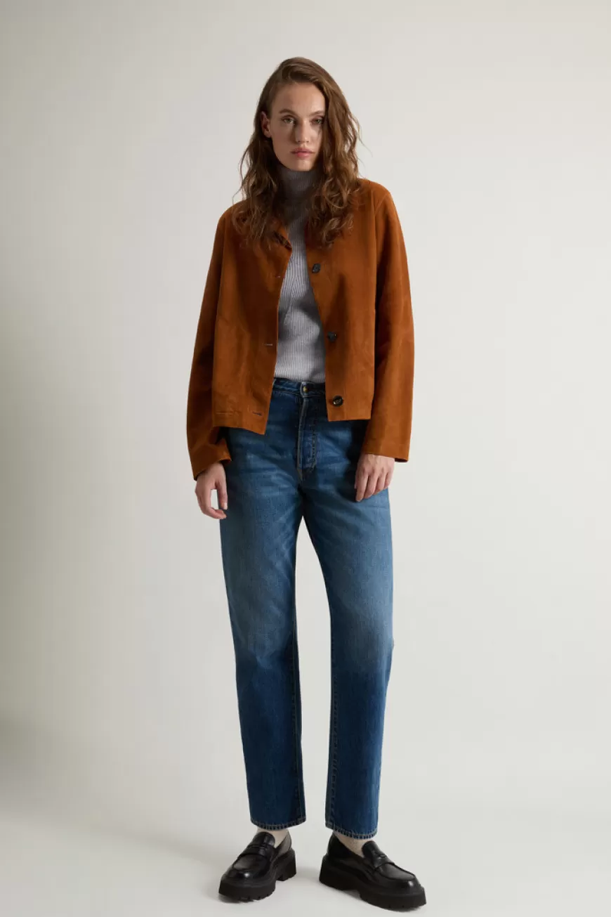 Jacke aus Veloursleder>Woolrich Store