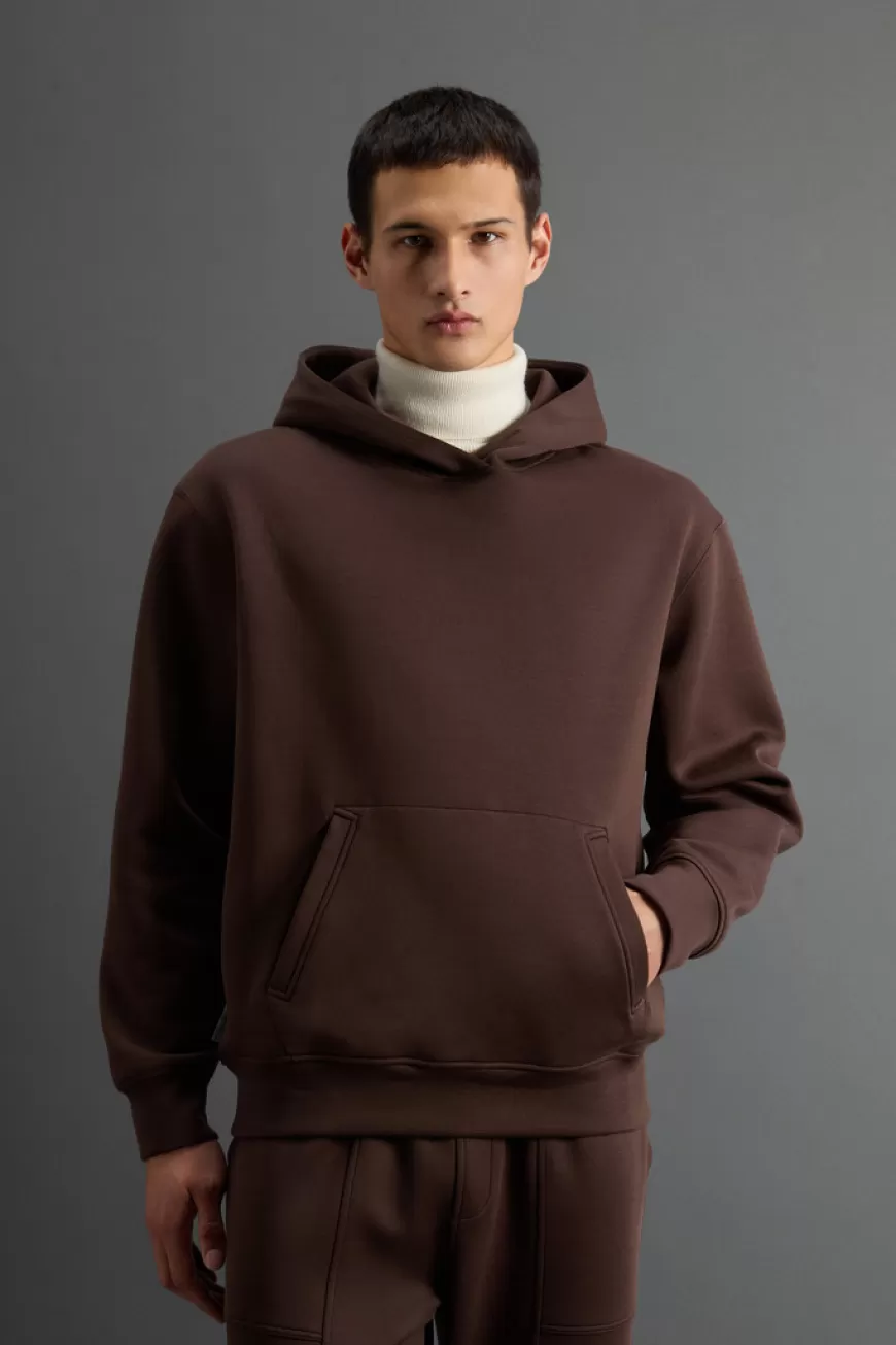 Kapuzenpullover aus Baumwollmischung mit Kängurutasche by Todd Snyder>Woolrich Online