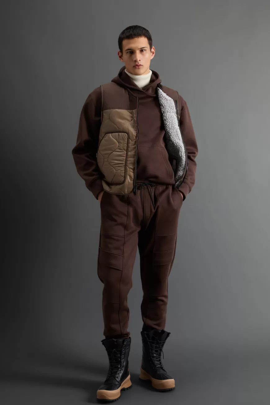 Kapuzenpullover aus Baumwollmischung mit Kängurutasche by Todd Snyder>Woolrich Online