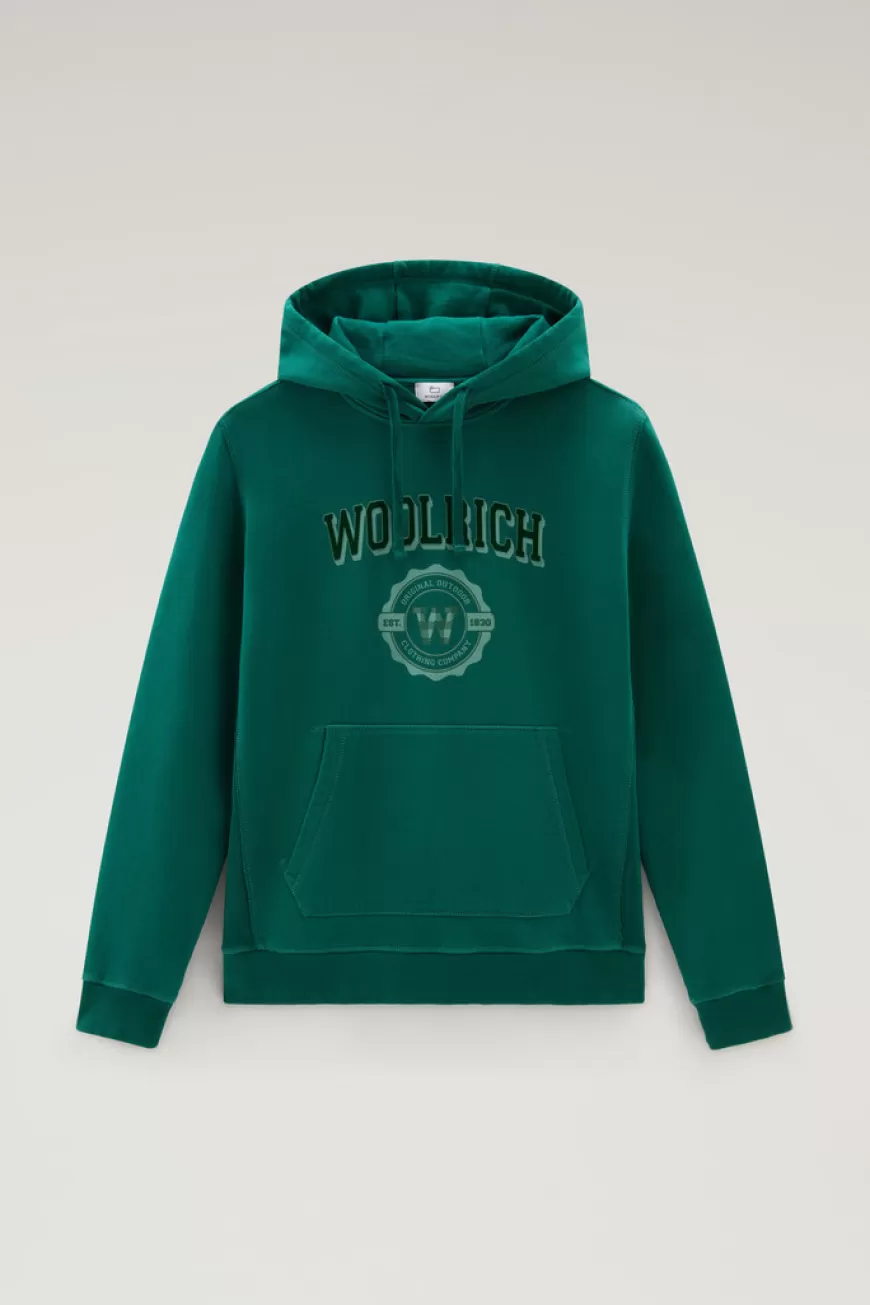 Kapuzenpullover aus reiner Baumwolle>Woolrich New
