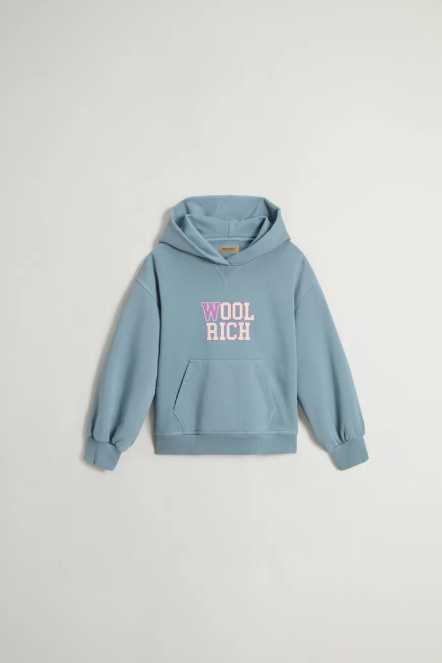 Kapuzenpullover aus reiner Baumwolle für Mädchen mit Puffärmeln>Woolrich Best Sale