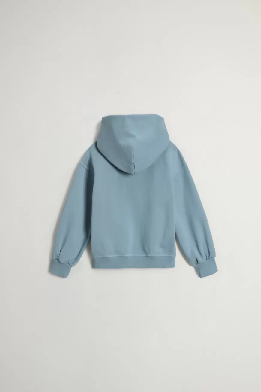 Kapuzenpullover aus reiner Baumwolle für Mädchen mit Puffärmeln>Woolrich Best Sale