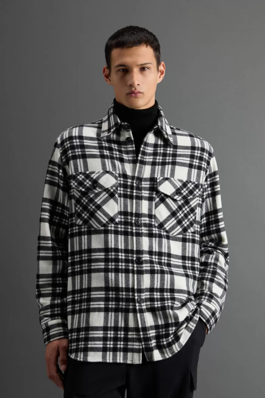 Kariertes Overshirt aus reinem Kaschmir by Todd Snyder>Woolrich Best Sale