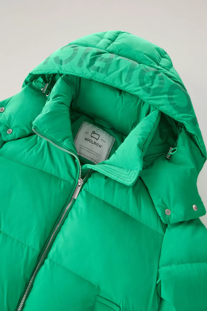 Kurze Alsea Daunenjacke aus Stretch-Nylon mit abnehmbarer Kapuze>Woolrich Cheap