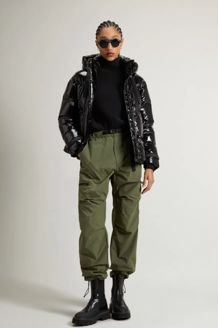 Kurzer Stepp-Parka aus glänzendem Nylon>Woolrich Clearance
