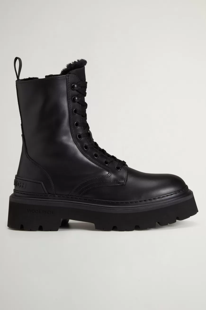 Logger Springerstiefel aus Leder mit Futter aus Schafsfell>Woolrich Cheap
