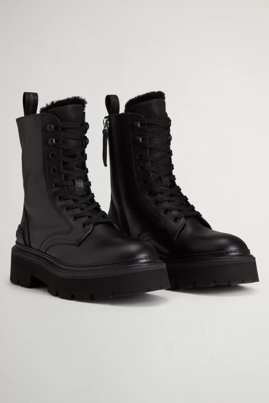 Logger Springerstiefel aus Leder mit Futter aus Schafsfell>Woolrich Cheap