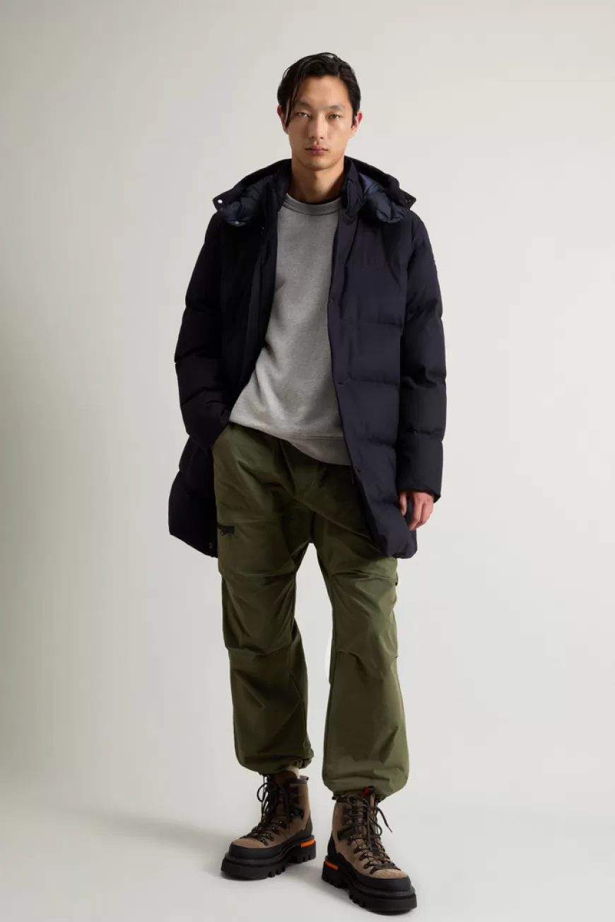Luxe Langer Parka aus Vitale Barberis Canonico Wolle>Woolrich Fashion