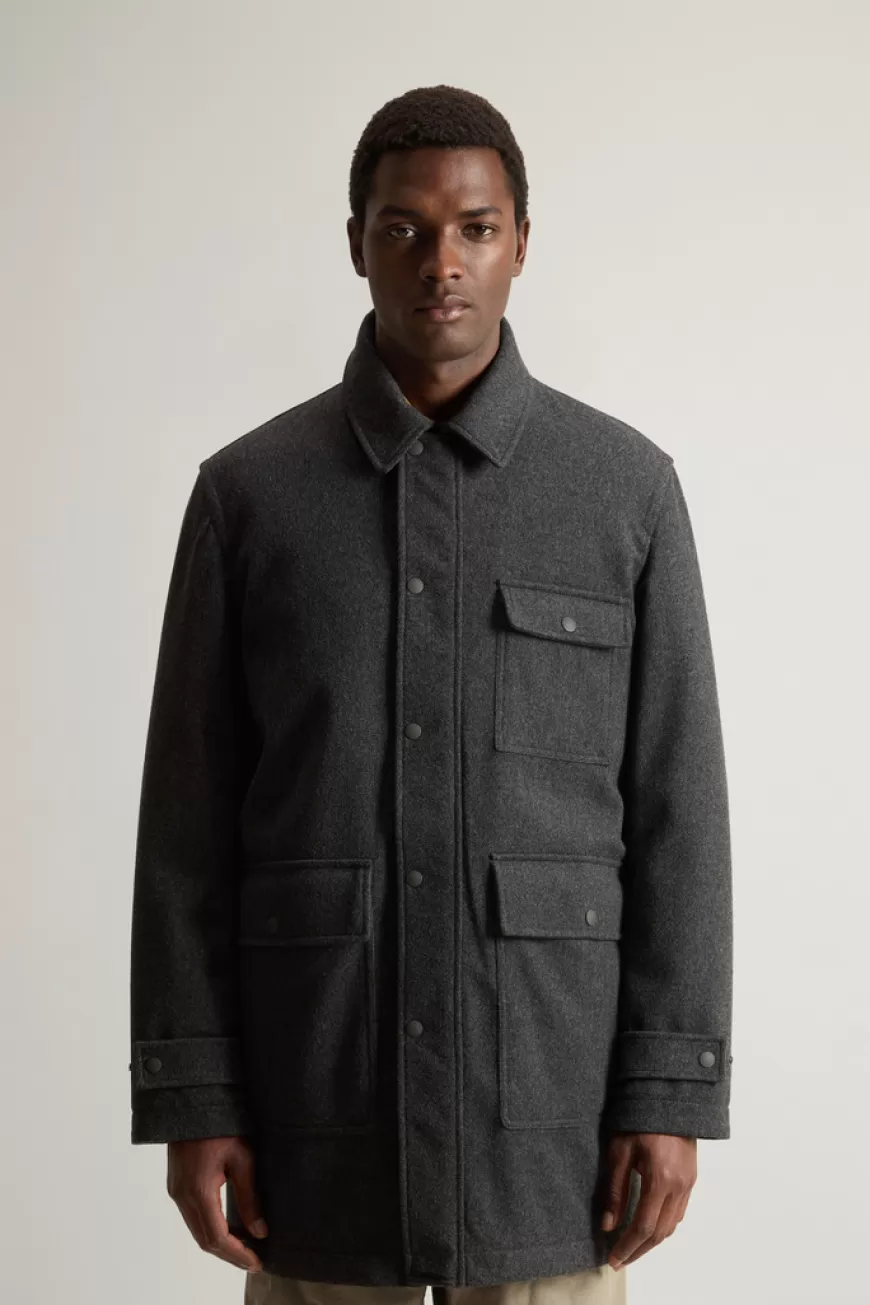 Mantel aus Loro Piana-Stoff aus reiner italienischer Schurwolle>Woolrich Clearance