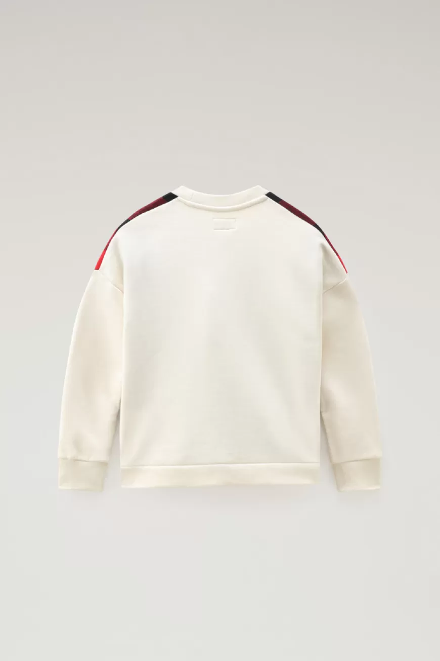 Mädchensweatshirt mit Buffalo-Karo aus Baumwolle>Woolrich Clearance