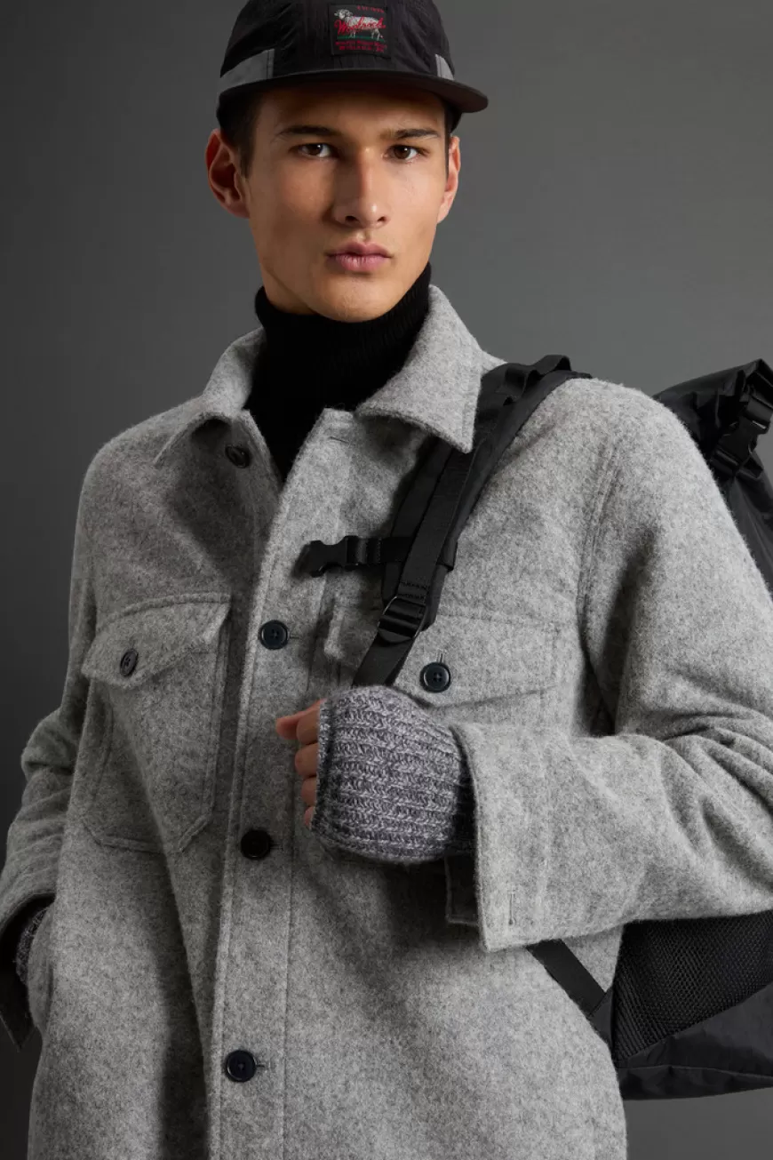 Overshirt aus einer italienischen Wollmischung mit reflektierendem Überzug by Todd Snyder>Woolrich Outlet