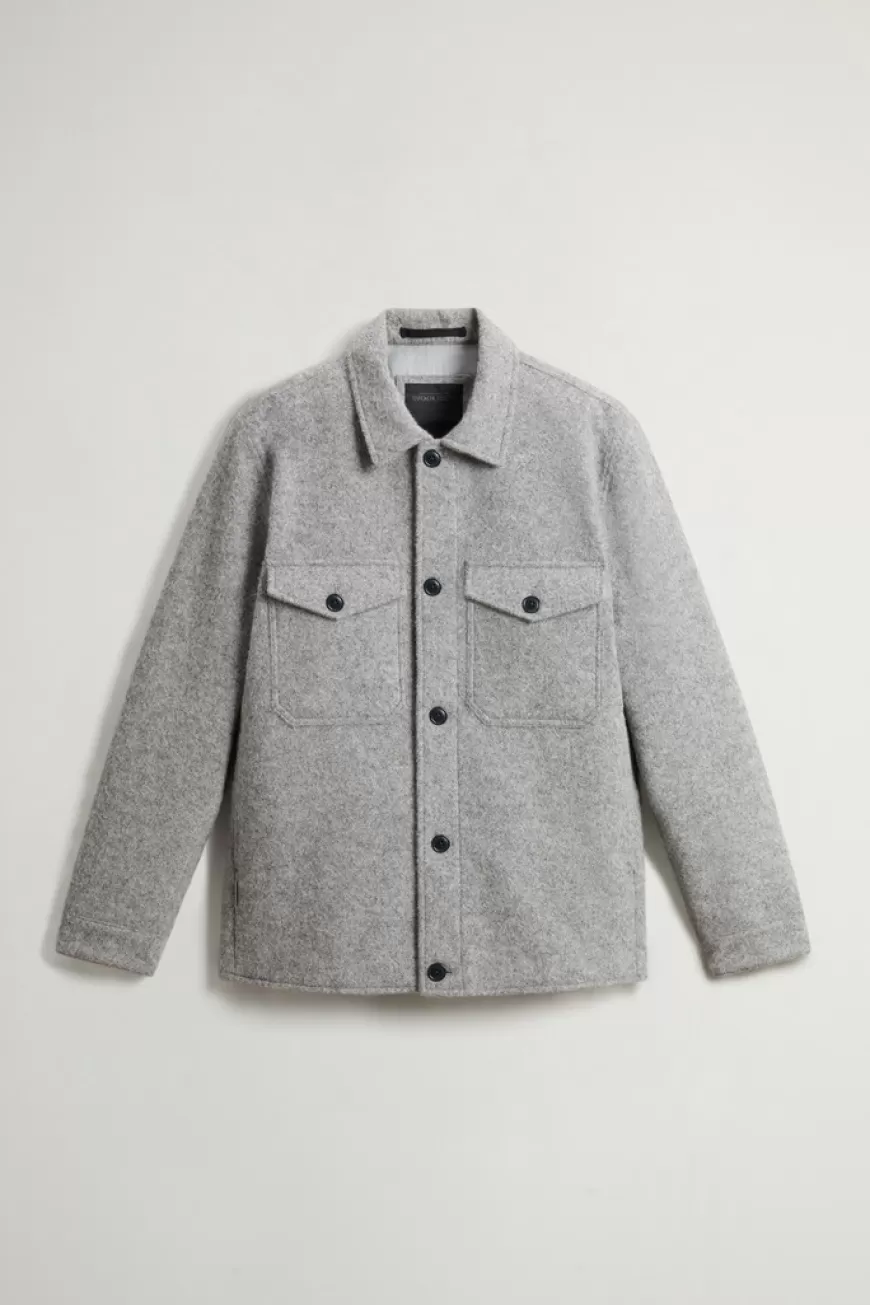 Overshirt aus einer italienischen Wollmischung mit reflektierendem Überzug by Todd Snyder>Woolrich Outlet