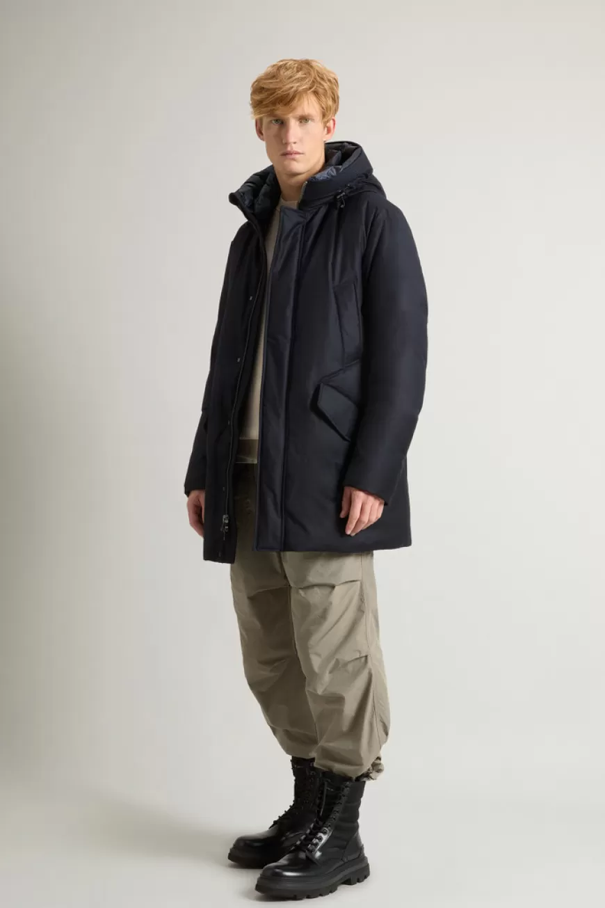 Parka aus einer italienischen Woll- und Seiden-Mischung aus Loro Piana-Gewebe>Woolrich Clearance