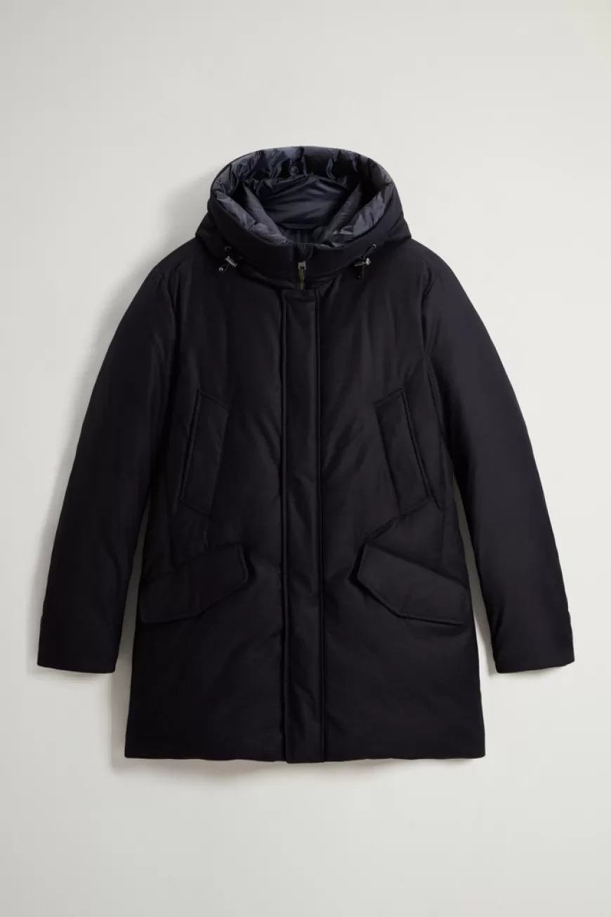 Parka aus einer italienischen Woll- und Seiden-Mischung aus Loro Piana-Gewebe>Woolrich Clearance