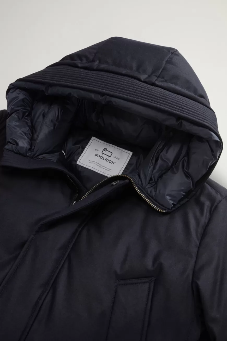 Parka aus einer italienischen Woll- und Seiden-Mischung aus Loro Piana-Gewebe>Woolrich Clearance