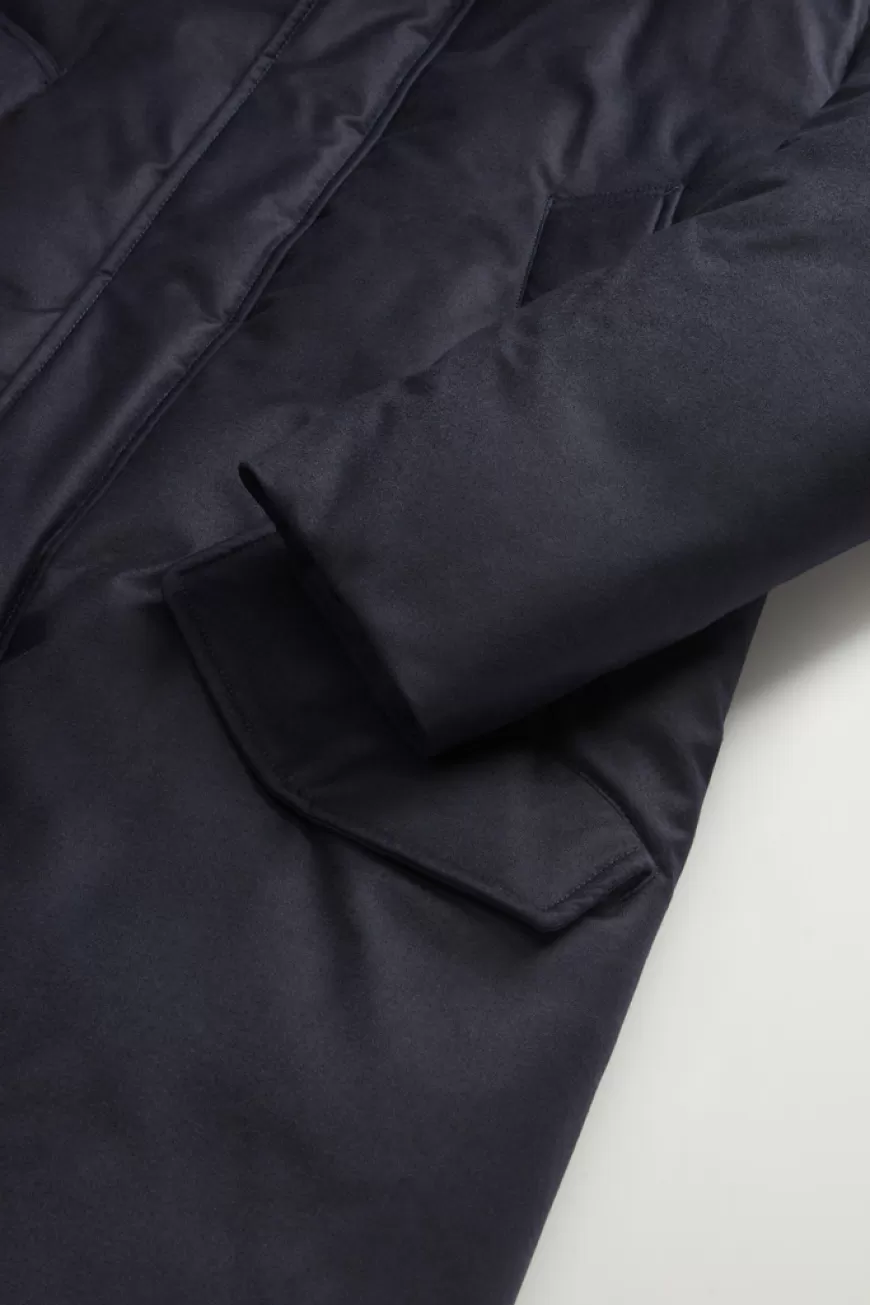 Parka aus einer italienischen Woll- und Seiden-Mischung aus Loro Piana-Gewebe>Woolrich Clearance