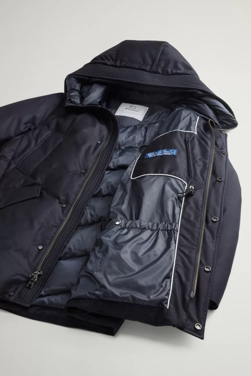 Parka aus einer italienischen Woll- und Seiden-Mischung aus Loro Piana-Gewebe>Woolrich Clearance