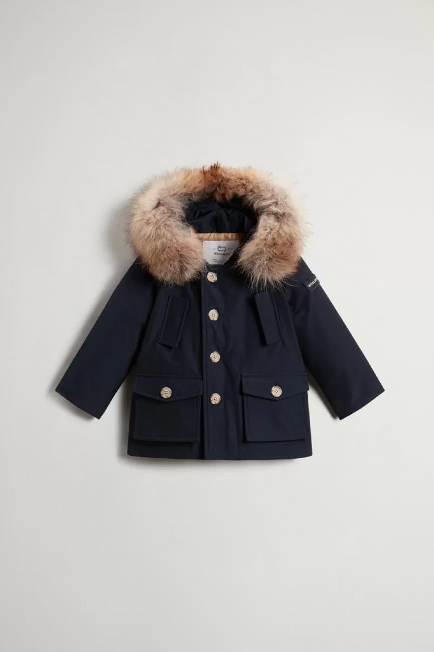 Parka für Babys aus Ramar Cloth mit abnehmbarem Pelz>Woolrich Cheap