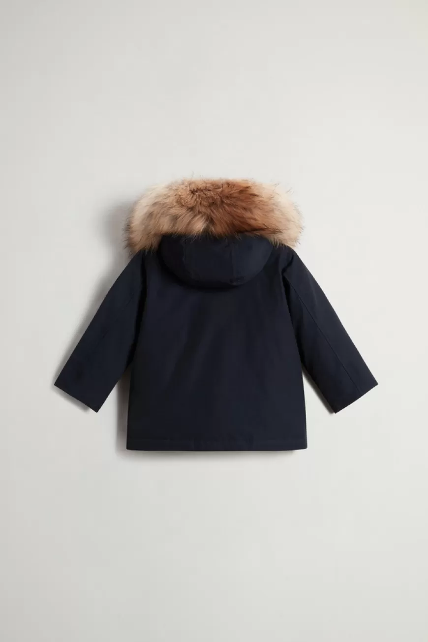 Parka für Babys aus Ramar Cloth mit abnehmbarem Pelz>Woolrich Cheap