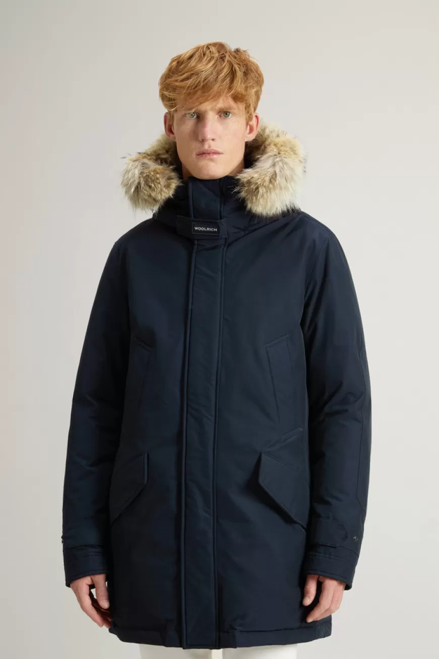 Polar Parka aus Ramar Cloth mit hohem Kragen und Pelzbesatz>Woolrich Discount