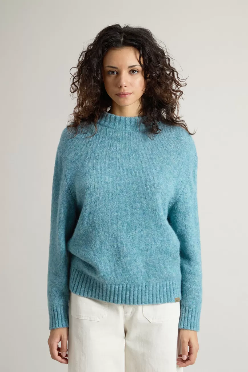 Pullover aus einer Alpakamischung mit Knöpfen an der Schulter>Woolrich Hot