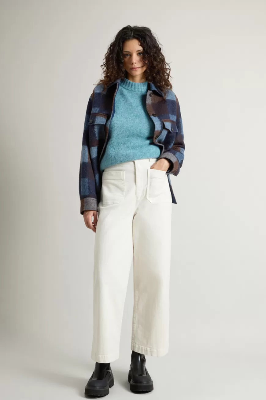 Pullover aus einer Alpakamischung mit Knöpfen an der Schulter>Woolrich Hot