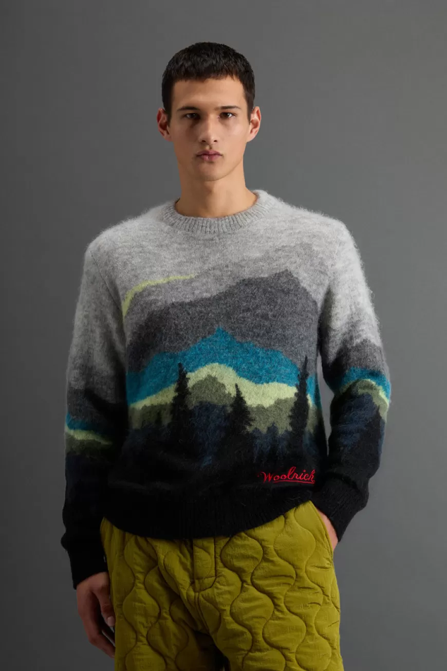 Pullover aus Mohair-Wollmischung mit Dégradé-Motiv by Todd Snyder>Woolrich Cheap